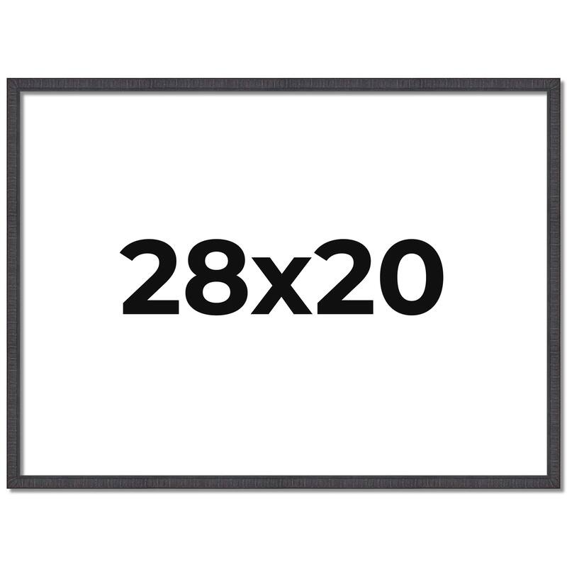 28x20 Frame Brown Solid Wood Picture Frame - Complete Modern Photo