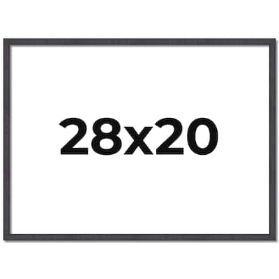 28x20 Frame Brown Solid Wood Picture Frame - Complete Modern Photo