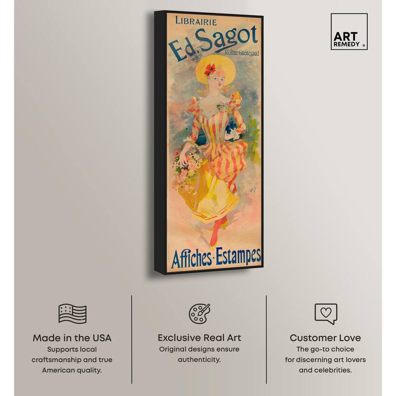 Bookstore Ed Sagot Panoramic Canvas by Art Remedy