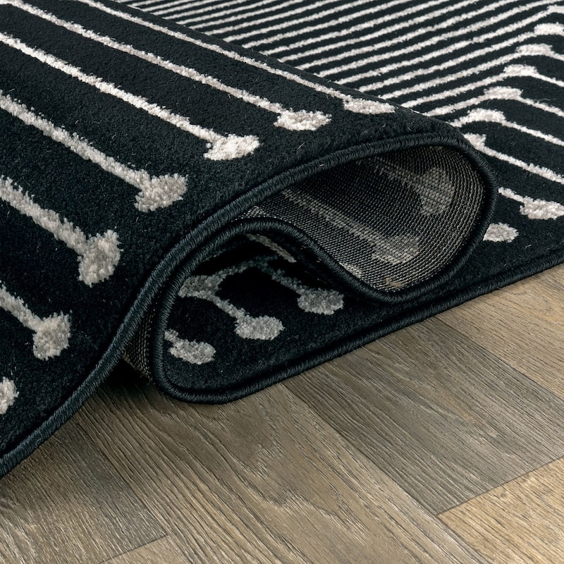 Modern Geometric Durable Area Rug, Pet Friendly for Any Room
