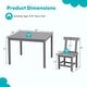 preview thumbnail 5 of 19, Costway Wooden Kids Table and 2 Chairs Set with Rubber Wood Legs - See Details