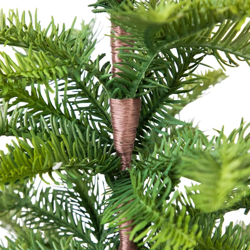 Pine Artificial Christmas Tree in Round Gingham Pot - 28" - Unlit