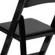 preview thumbnail 48 of 65, Wood Folding Chair with Vinyl Padded Seat (Set of 2)