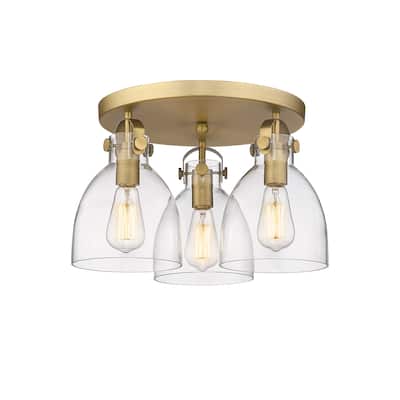Innovations Lighting Newton Bell - 3 Light 7" Flush Mount