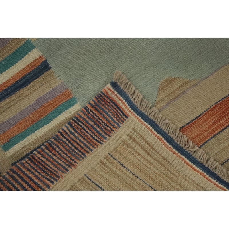 Hand Woven Southwestern Wool Multi-Colored Geometric Area Rug - 5' 9'' X 4' 2''