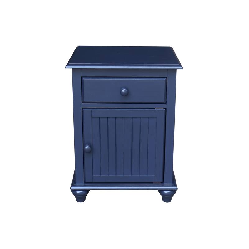 International Concepts Solid Wood Nightstand with Storage Cabinet