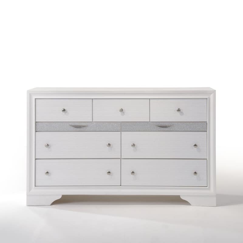 Wood 9 Drawers Chest, Storage Dresser with Jewelry Drawer, No Assembly