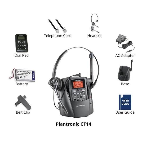 plantronics ct14 cordless headset phone
