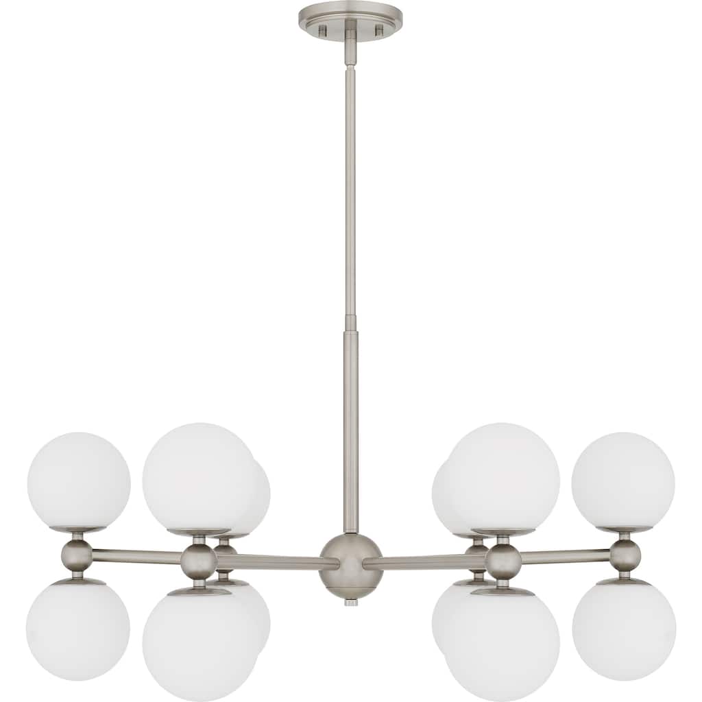 Elser 12-Light Brushed Nickel Chandelier