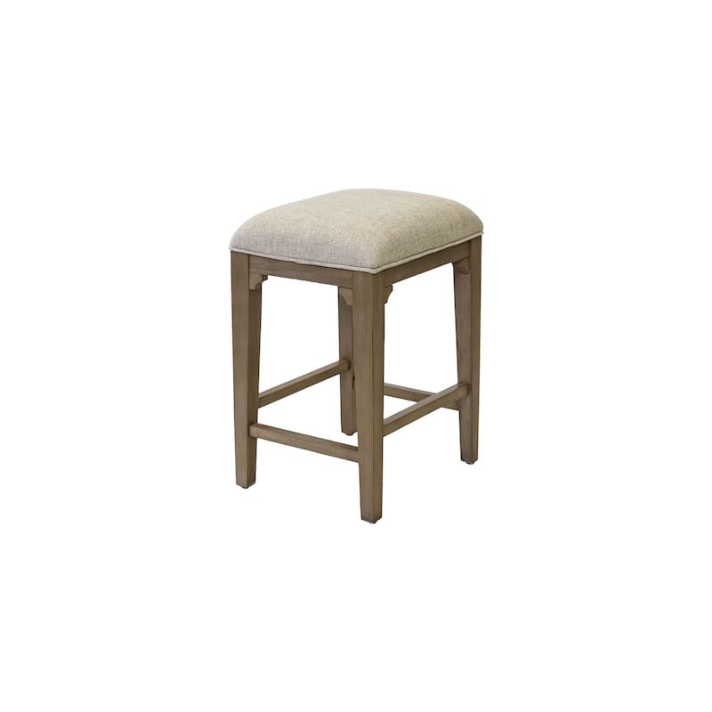 Two Modern Wood Counter Height Kitchen Dining Table Stools, Brown