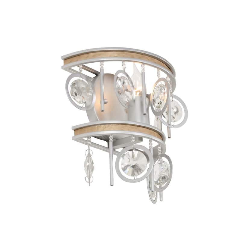 Varaluz Charmed 1-Light Wall Sconce - Silver/Champagne Mist