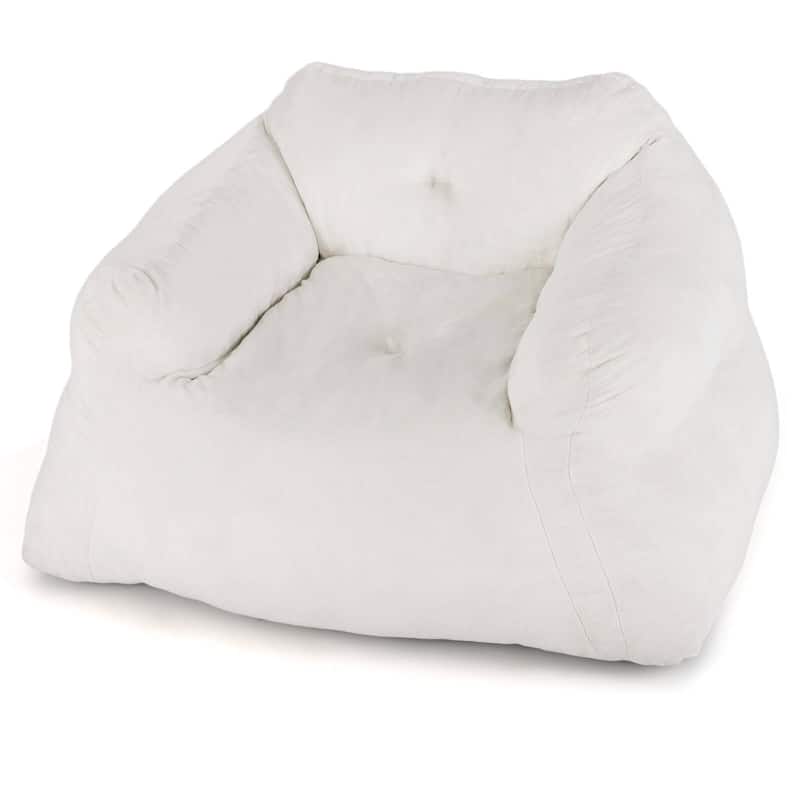 Costway Bean Bag Chair for Adults Plush Lazy Sofa with Ultra-soft - Beige - Medium