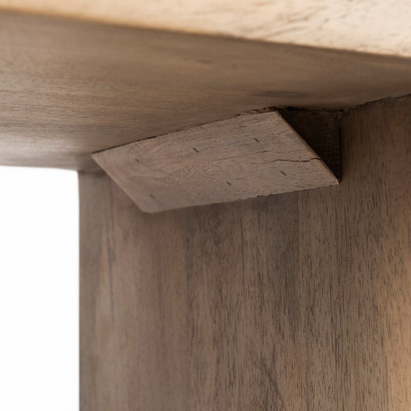 Aida Light Brown Solid Wood Bar Stool