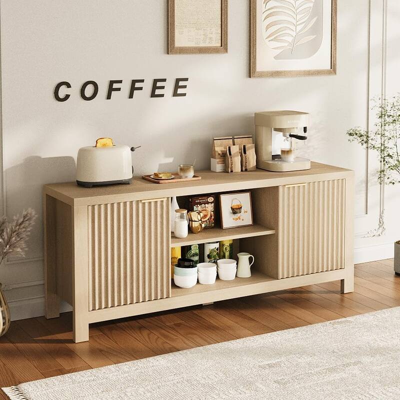 TV Stand for 65 Inch Modern Console Table with Shelves