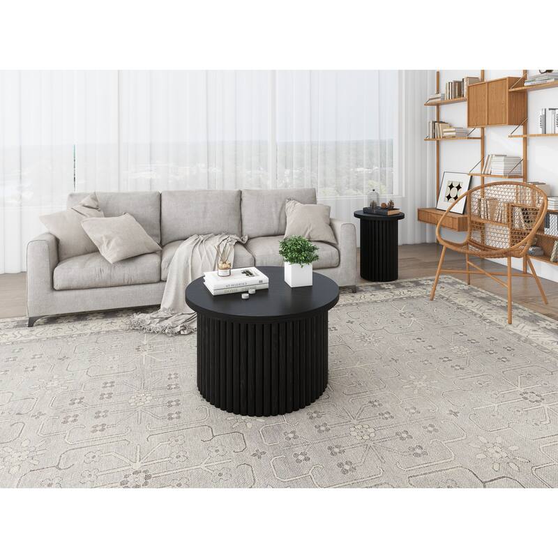 Coffee Table Set Of 2 ,Round Coffee Table,Modern Side Tables Accent End Table