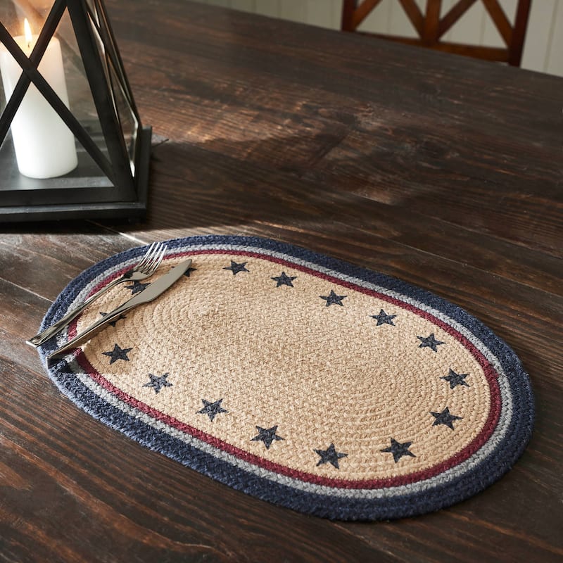 My Country Oval Placemat Stencil Stars 10x15 - 13x19 - Single