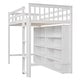 preview thumbnail 14 of 16, Multi-Functional Twin Size Loft Bed with 8 Open Storage Shelves and Built-in Ladder, Space Saving, Solid Construction, Gary