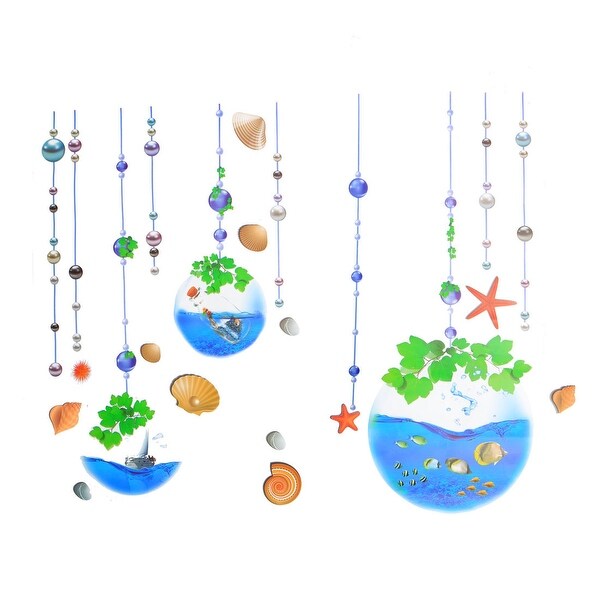 Ocean Pattern Wall Stickers Removable Art Decal for Bedroom Living Room