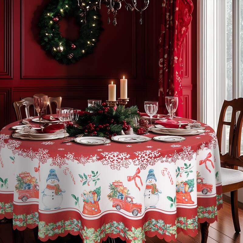 Ray Star Happy Christmas tablecloth Festival