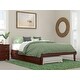 preview thumbnail 15 of 41, Colorado Bed with USB Turbo Charger and Twin Extra Long Trundle Walnut - Queen