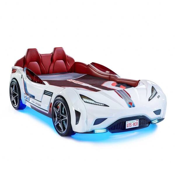 Cilek Kids Room Cup Black Twin Race Car Bed,