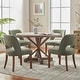 preview thumbnail 19 of 144, Wooden Dining Chairs Set of 2/4/6,Modern Fabric Upholstered Dining Room Chair Kitchen Chairs
