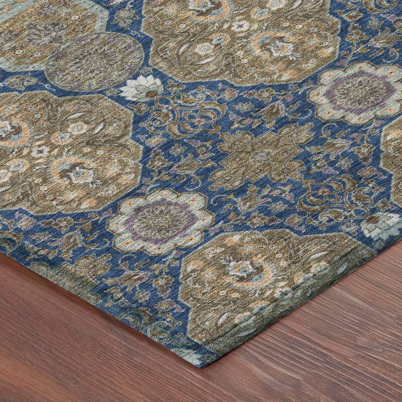 Machine Washable Indoor/ Outdoor Global Budden Chantille Rug