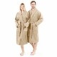 preview thumbnail 46 of 77, Authentic Hotel Spa Unisex Turkish Cotton Terry Cloth Bath Robe with single letter White Bookman Monogram.