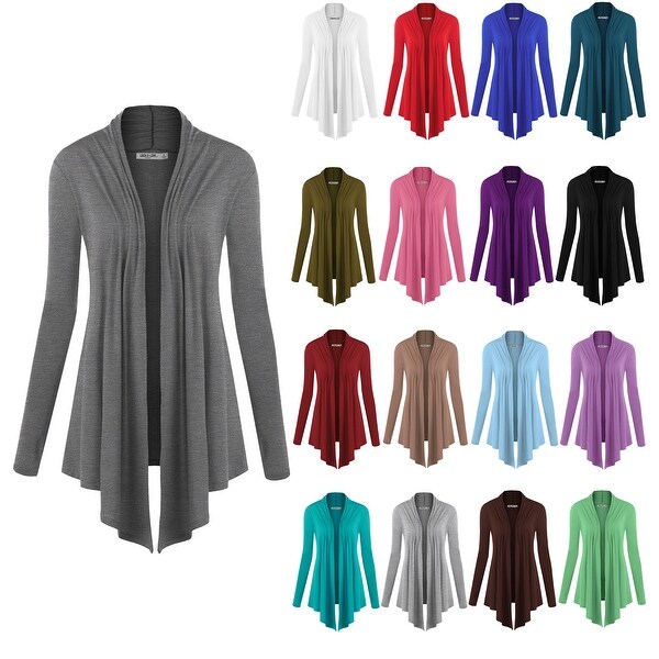 Women's Open Front Knit Cardigan Sweater. Opens flyout.