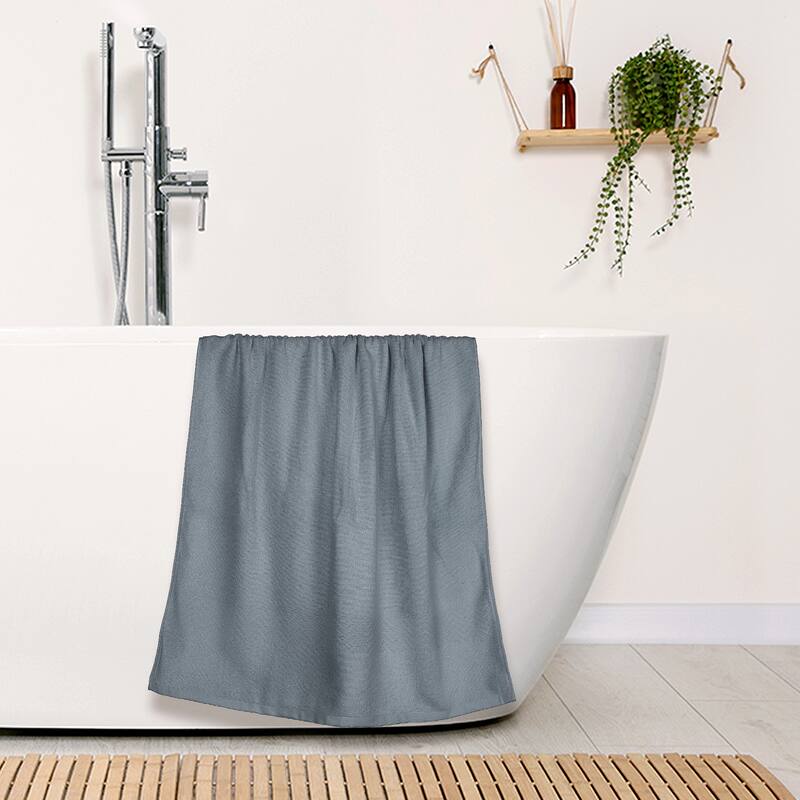 2 Pack Textured Comfort Bath Towels, Absorbent and Quick Dry, Large Plush Towels for Bathroom 28" x 56"