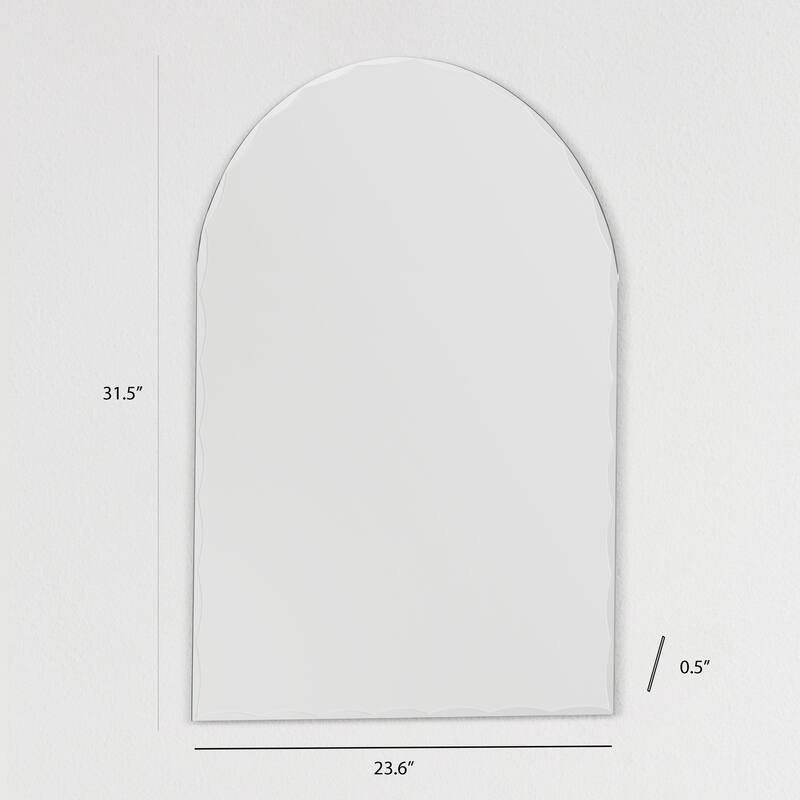 Rita Arch Modern Frameless Bathroom Vanity Mirror