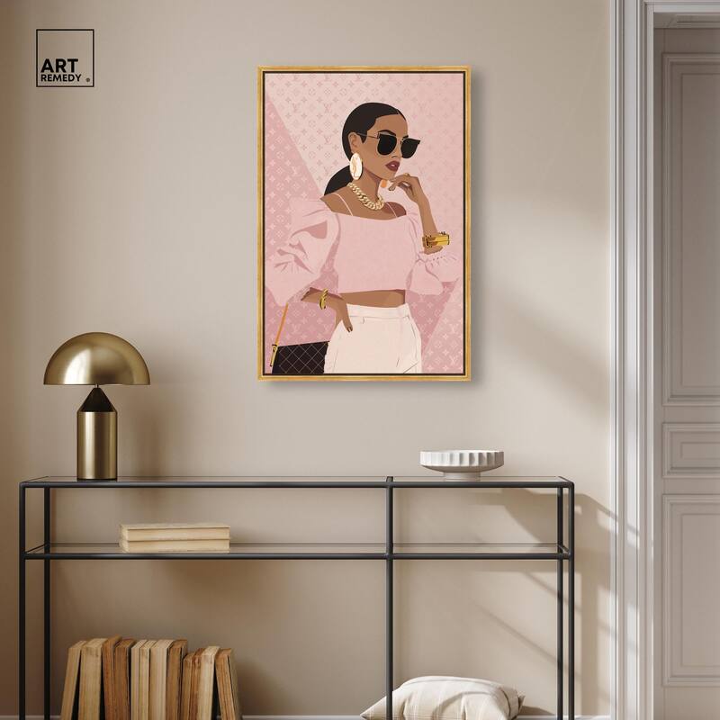 Simple Pink Look Canvas by Art Remedy