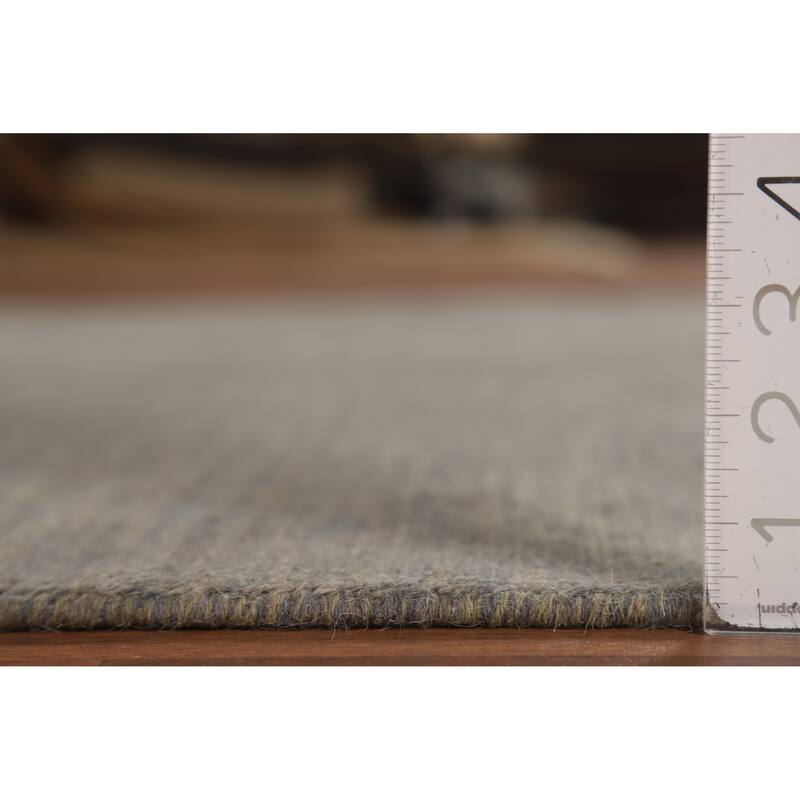 Gray Gabbeh Oriental Area Rug Living Room Hand-Knotted Wool Carpet - 4'10" x 6'7"