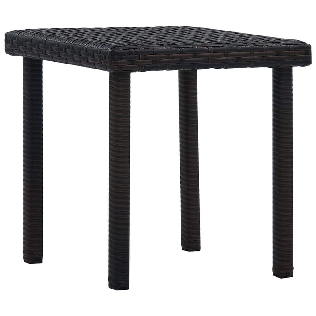15.7 in. Brown Square Wicker End Table, Sturdy Build End Side Table for Living Rooms
