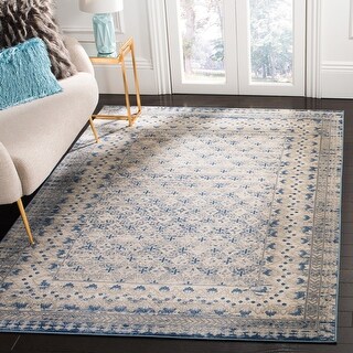 SAFAVIEH Brentwood Gusta Traditional Oriental Rug - Light Grey/Blue - 5' 3" x 7' 6"