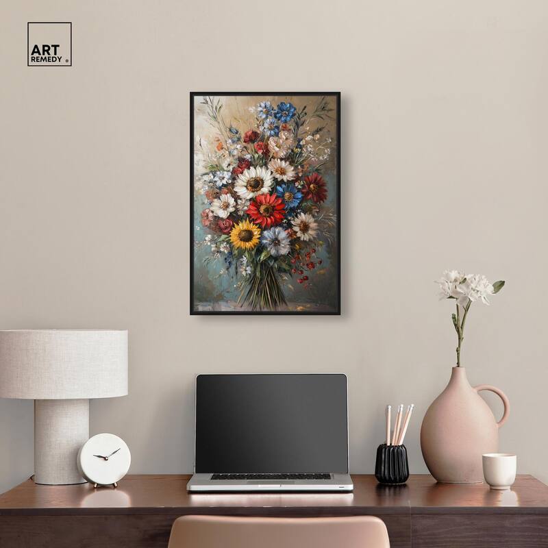 Symphony of Flowers I Canvas by Art Remedy