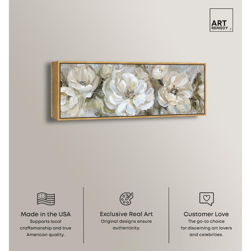 Floral in Sage Panoramic Canvas by Art Remedy