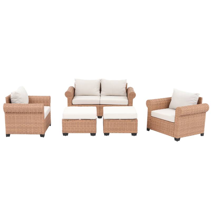 Outdoor 5-Piece Garden Patio Sofa Set