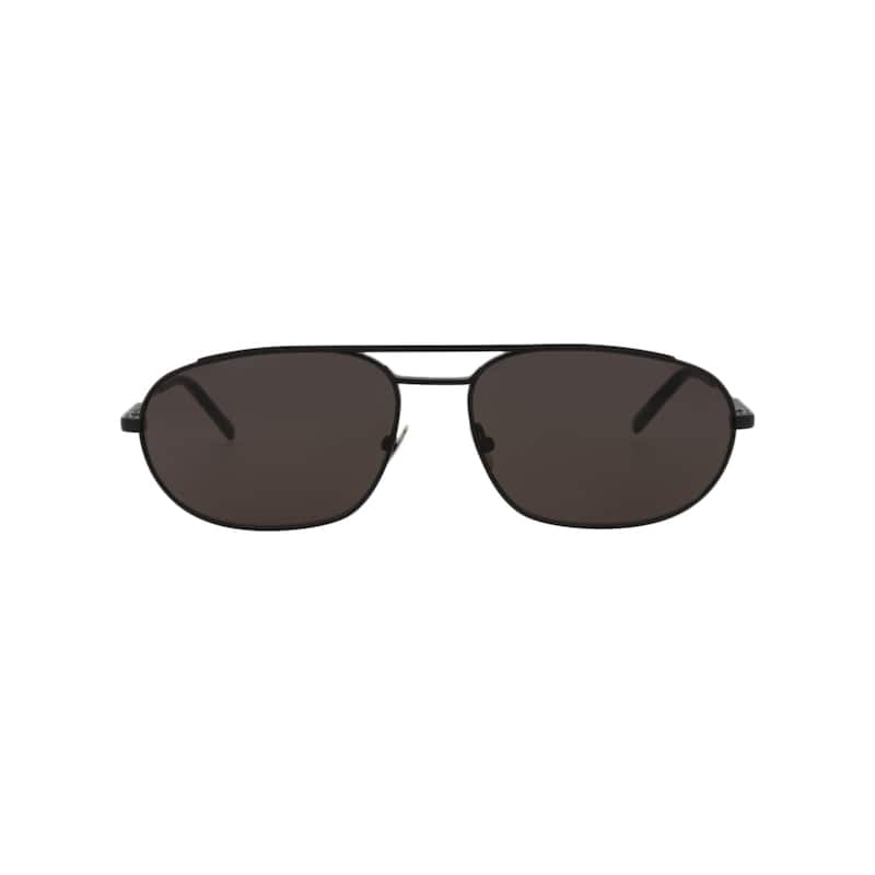 Saint Laurent Round-Frame Metal Sunglasses - Black Black Black - Black - Black Lens