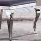 preview thumbnail 8 of 6, Gray Leather Dining Chairs Accent Chairs with Oval Backrest Set of 2