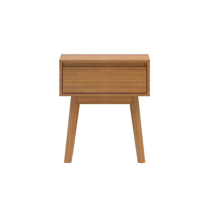 Plank and Beam Scandinavian Nightstand with 1 Drawer