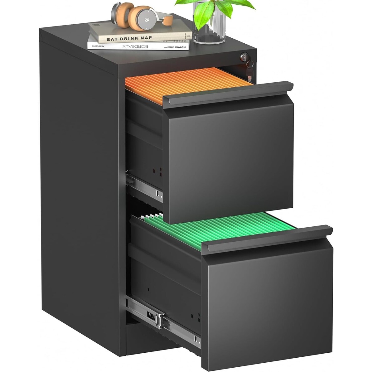 18 inch deep 2 outlet drawer file cabinet