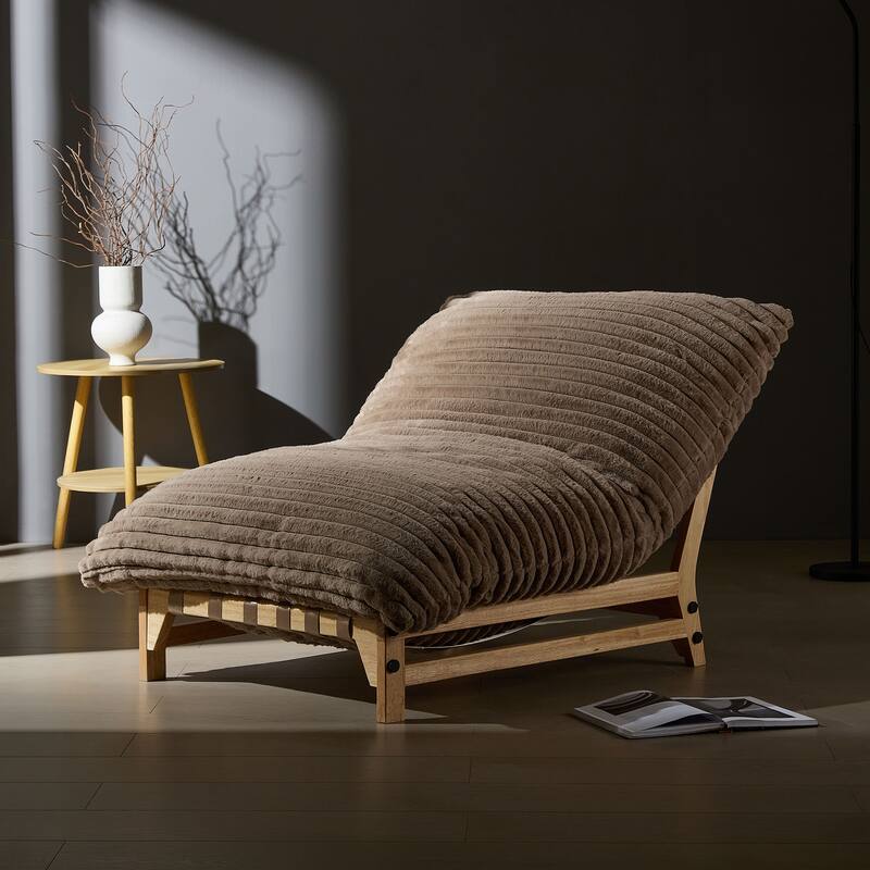 Accent Armless Lazy Sofa, Casual Single Sofa, Corduroy Fabric, For Living Room And Bedroom , With Backrest, Single Seat