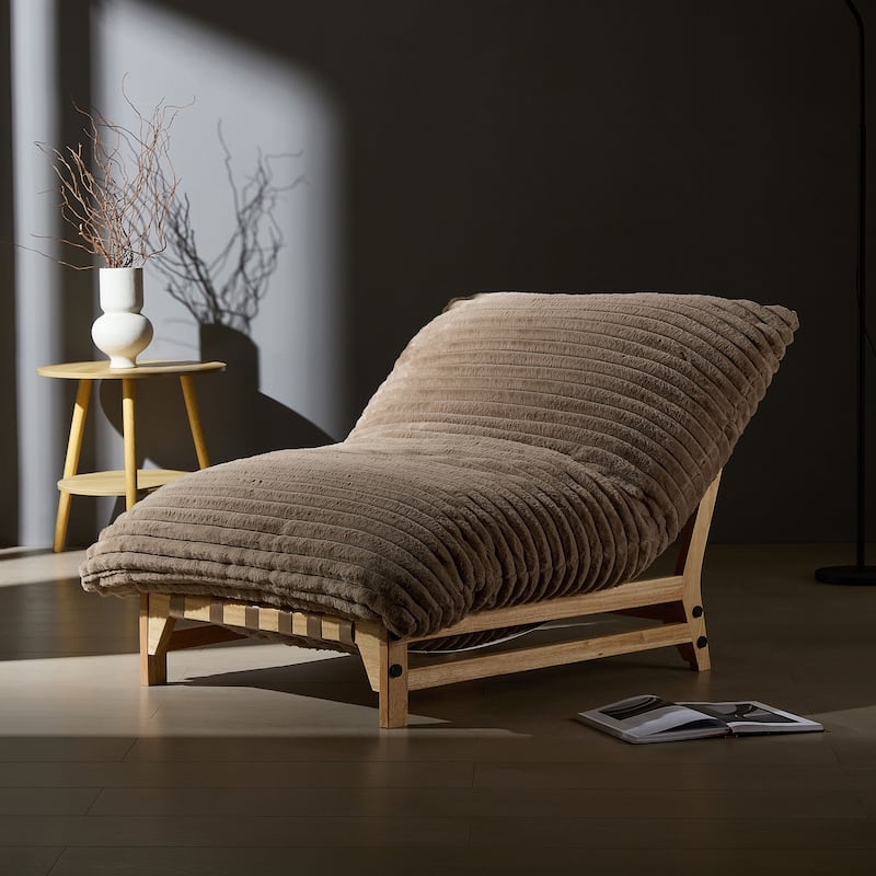 Accent Armless Lazy Sofa,Casual Single Sofa,Corduroy Fabric, For Living Room And Bedroom,With Backrest,Single Seat