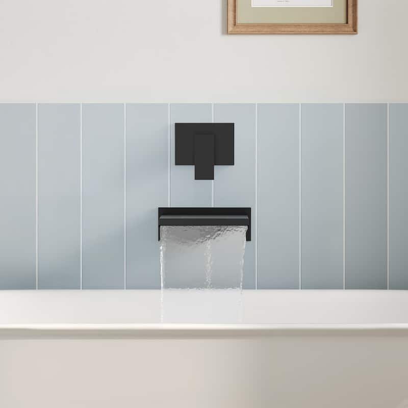 GRANDJOY Wall-Mount Waterfall Bathtub Faucets Single Handle Shower Faucets