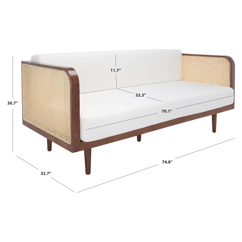 SAFAVIEH Home Helena French Cane Daybed - 75"W x 33"D x 31"H