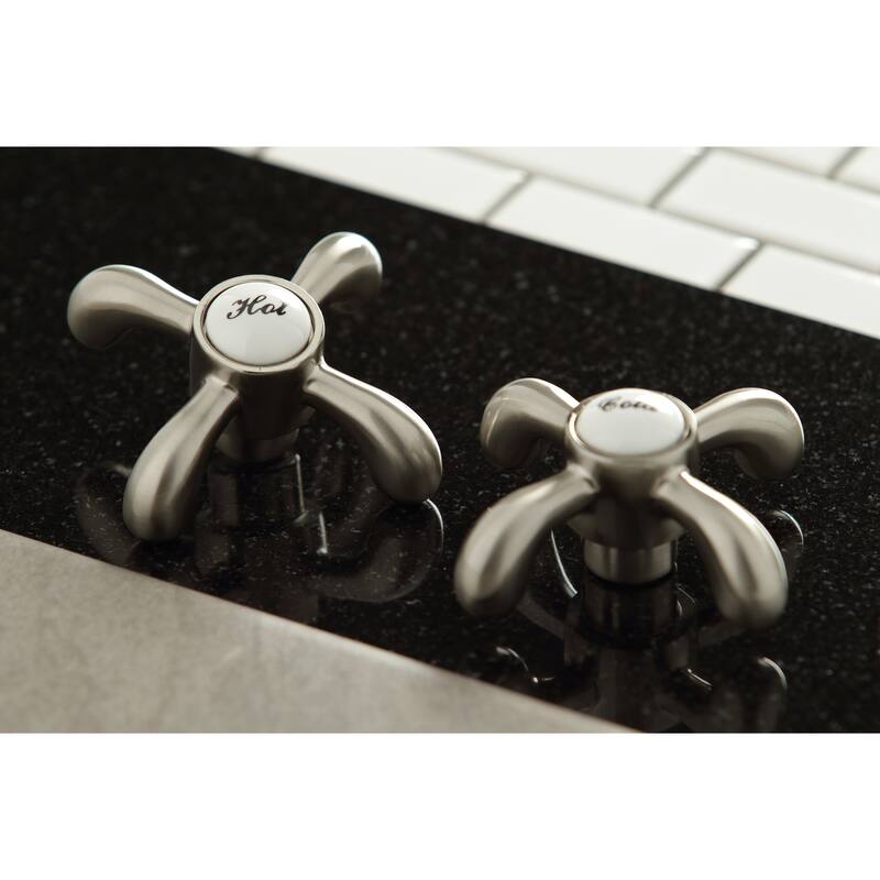 Kingston Brass French Country Widespread Kitchen Faucet with Brass Sprayer