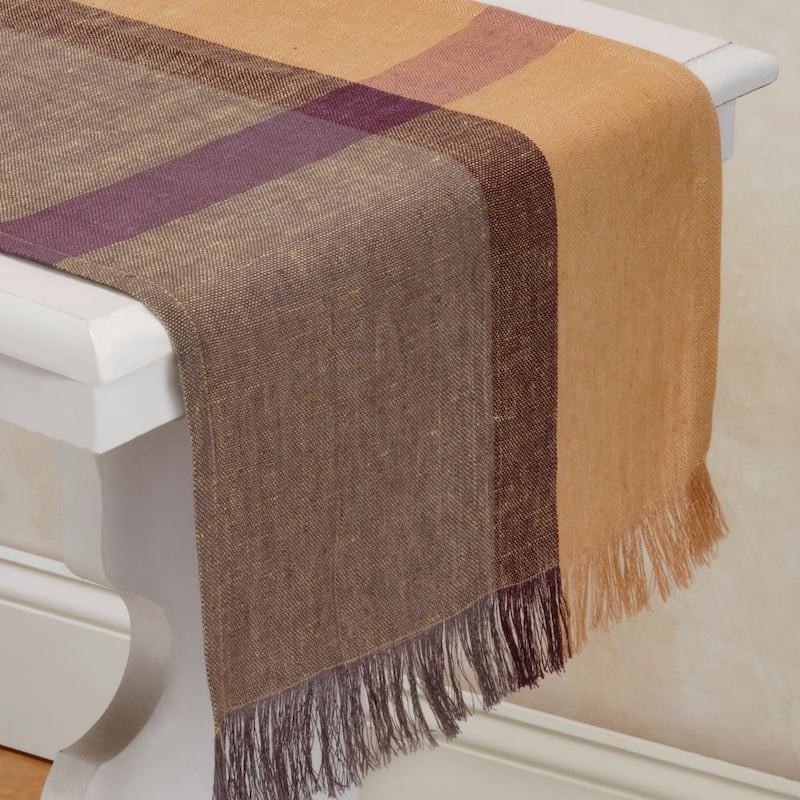 SERENE 100% Flax Linen Table Runner | Handmade | Fairtrade | Upcycled | Nature-Inspired Decor by Sustainable Threads