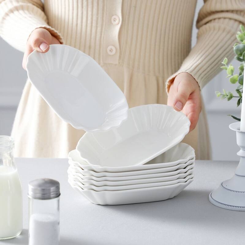 MALACASA Series Regular 7.8-Inch Porcelain Serving Dishes