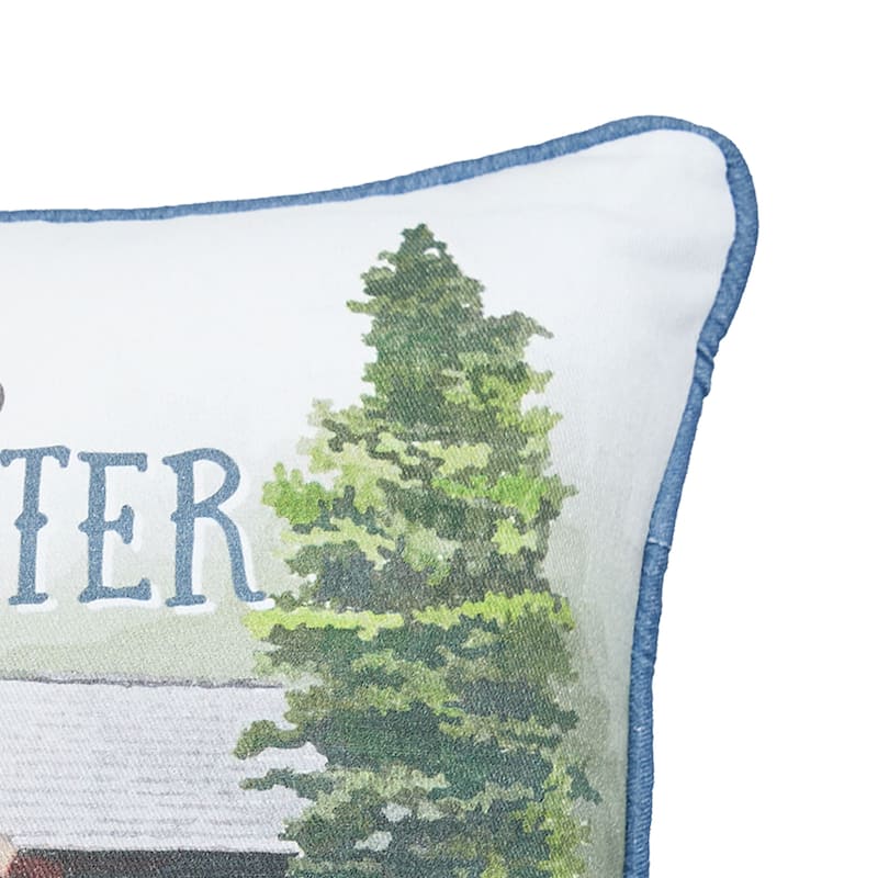 10" x 10" Life Is Better At The Lake Printed Throw Pillow